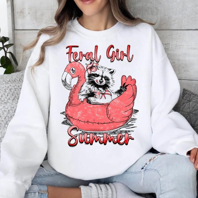 Feral Girl Summer Shirt Summer Shirt Summer Shirt Shirt Beach Shirt T-Shirts, Hoodie, Sweatshirt