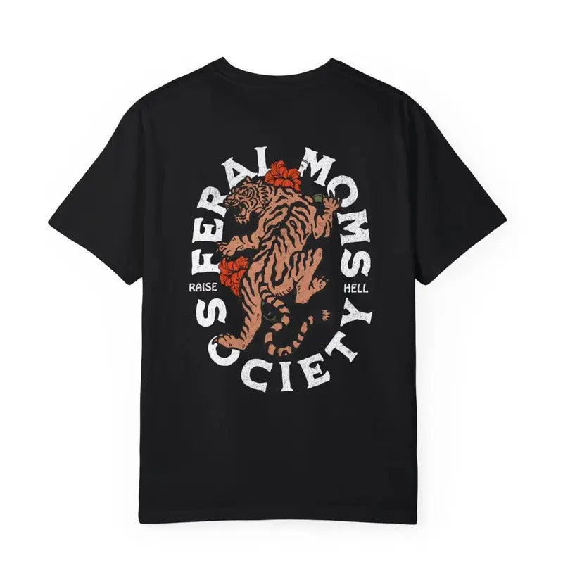 Feral Mom's Shirt, feminist girl power tee, aesthetic grunge moto tshirt, trendy mom Hoodie, Sweatshirt | HypeCrazeTee.com