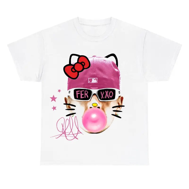 Ferxxooo Red BUBBLE GUM Kitty Shirt for Women Hoodie, Sweatshirt | HypeCrazeTee.com