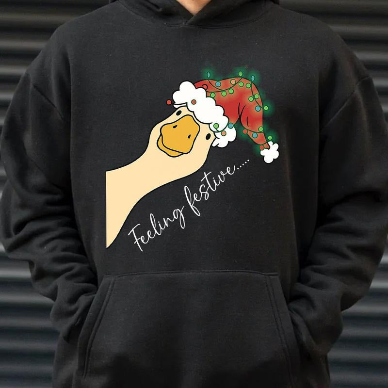 Festive Goose Shirt, Cozy Christmas Shirt, Xmas Movies Sweatshirt, Trending Christmas Shirt, Christmas Gifts Hoodie