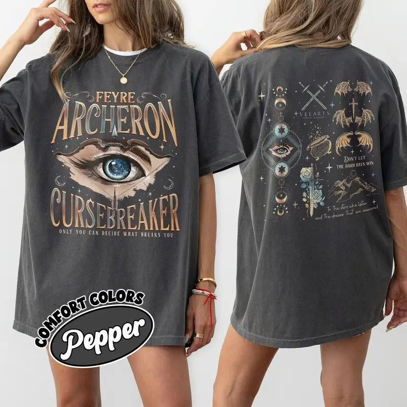 Feyre Cursebreaker Two Sided Comfort Colors Shirt, Romantasy Feyre Darling T Shirt, ACOTAR Fan Shirts, Gift For Book...