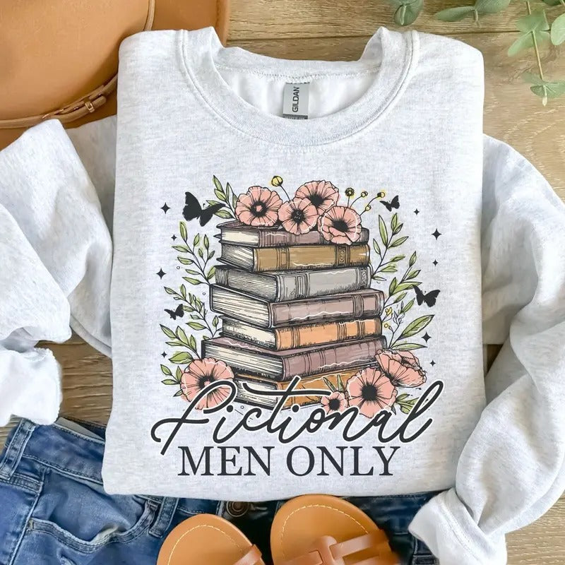Fictional Only Booktok Ash Grey Sublimation Sizing T-Shirts, Hoodie, Sweatshirt