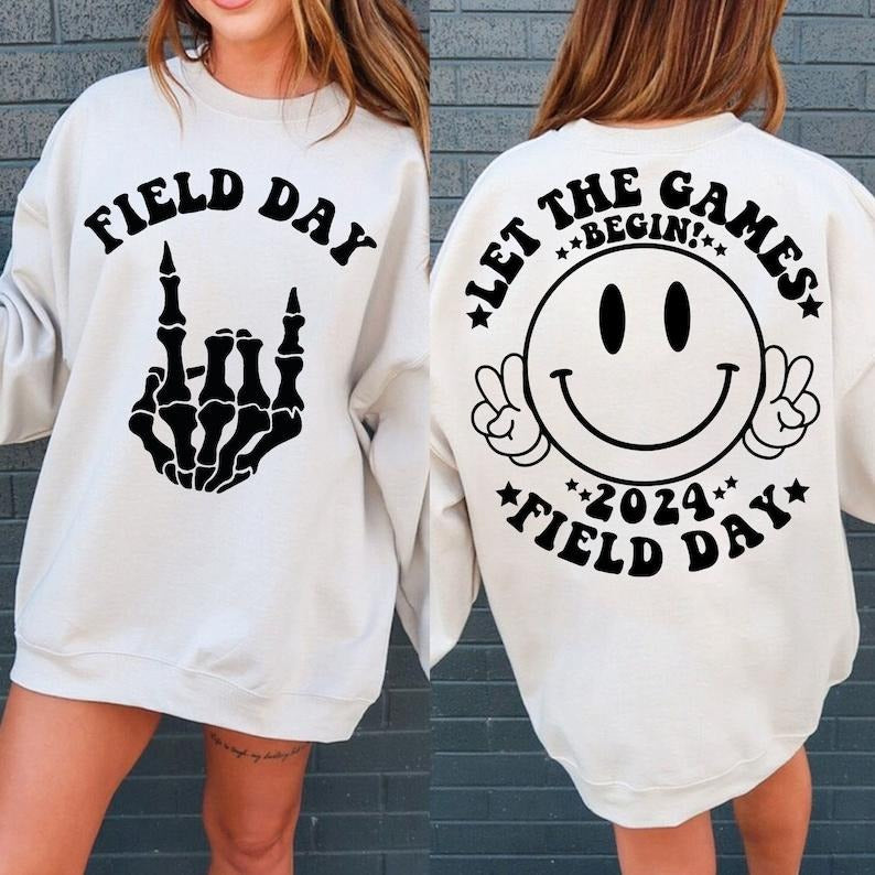 Field Day Let the games begin 2024 , School Field Day , Field Day Shirt Hoodie, Sweatshirt | HypeCrazeTee.com