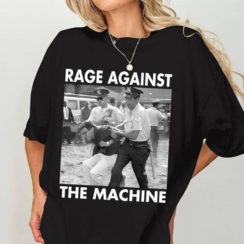 Fightt Oligarchy Tour Tshirt Sweatshirt Hoodie, Political Activism Shirt, 1963 Arrestt Shirt, Rage Againstt The Machine,...