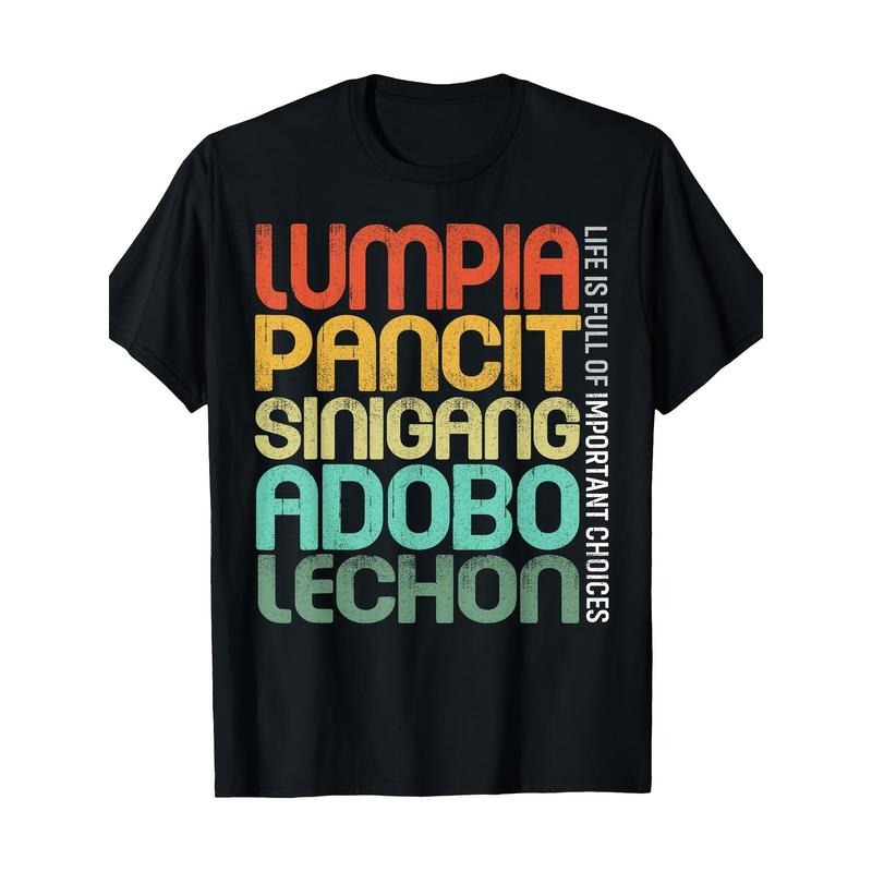 Filipino Philippine Food Lumpia Pancit Sinigang Adobo Lechon T-Shirt Made in USA Hoodie, Sweatshirt | HypeCrazeTee.com