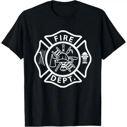 Fire Department Logo Uniform Fireman Symbol Firefighter Gear T-Shirt Made in USA Hoodie, Sweatshirt | HypeCrazeTee.com