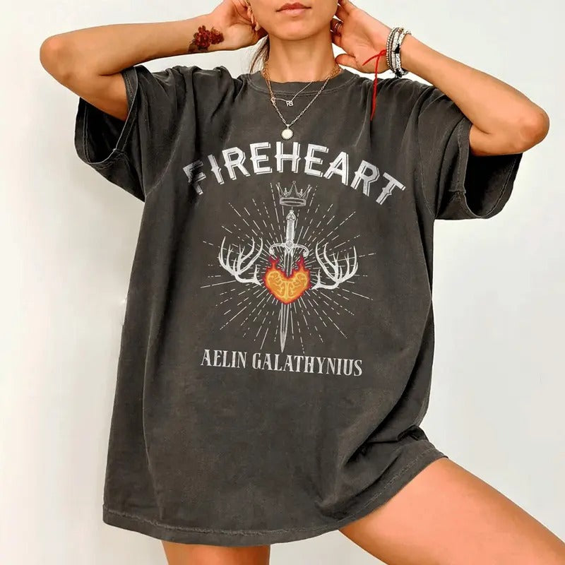 Fireheart Aelin Galathynius Shirt, To Whatever End Tee, Throne of Glass Merch, SJM Fan Gift, Romantasy Reader Tee,...