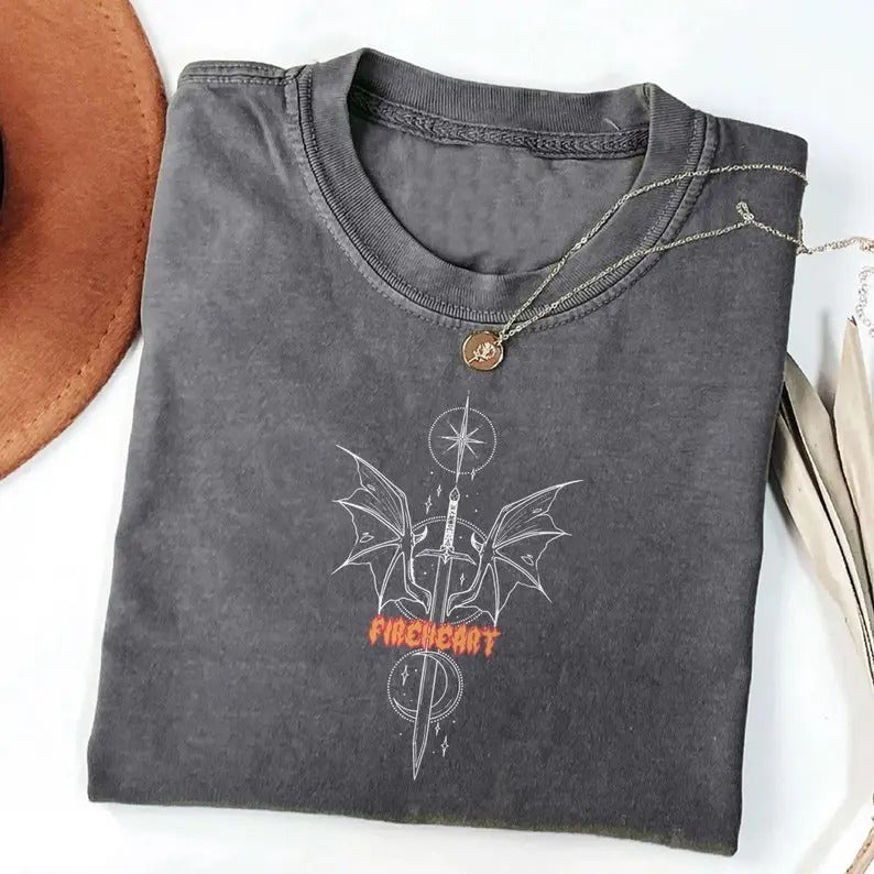 Fireheart Shirt, Aelin , Throne of Glass Shirt, Booktok Merch, Bookish T-shirt, Fantasy Reader Shirt, Classic Casual...