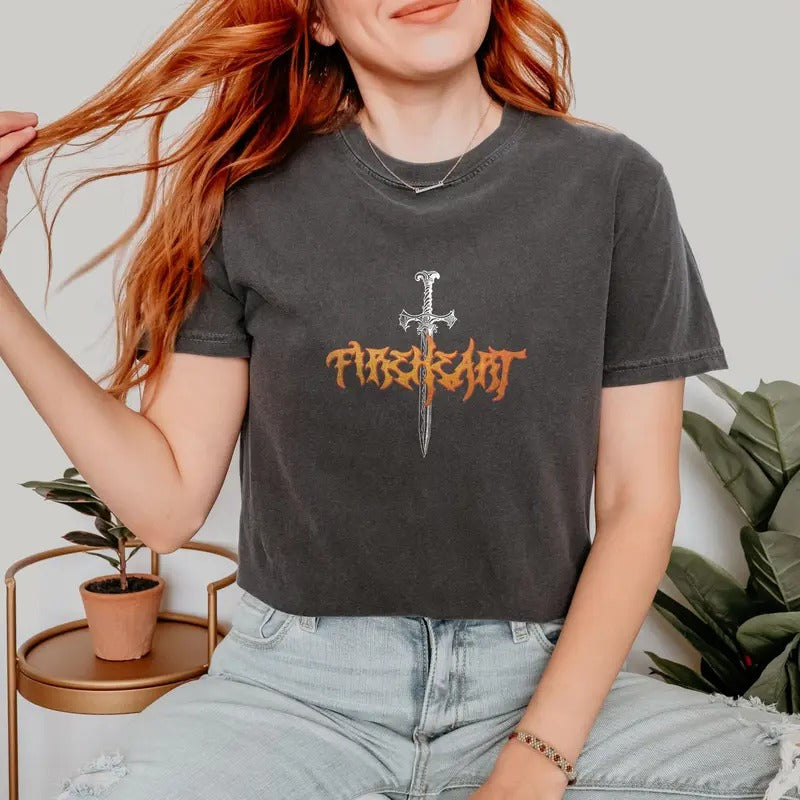 Fireheart Throne of Glass Shirt, Aelin Galathynius TShirt, Sarah J Maas Fan Merch, Romantasy Reader Book, Rowan...