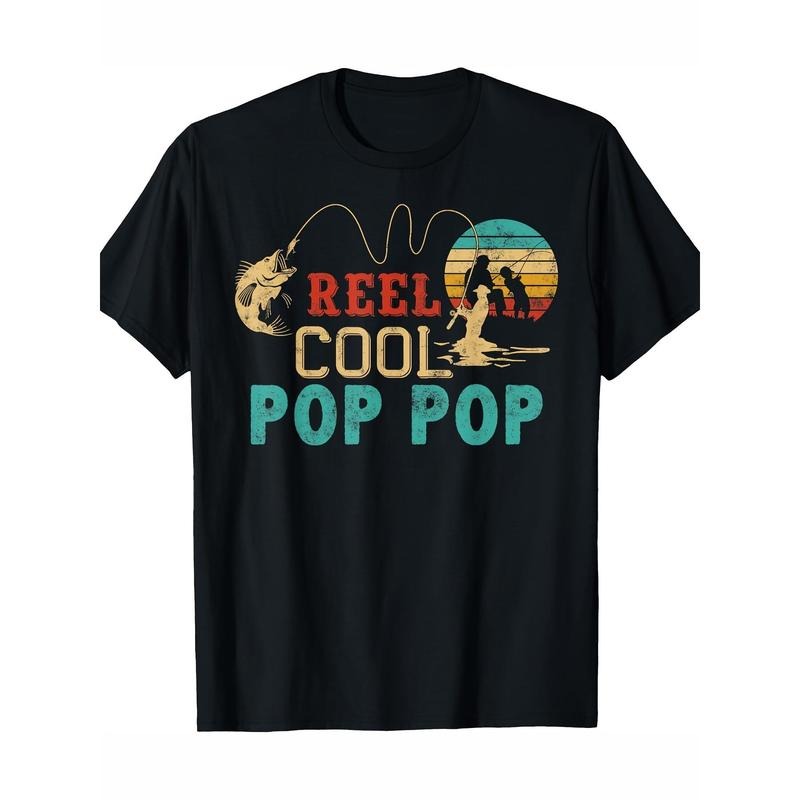 Fishing Reel Cool Pop Pop Father's Day Gift For Fisherman T-Shirt Cotton Made in USA Hoodie, Sweatshirt | HypeCrazeTee.com