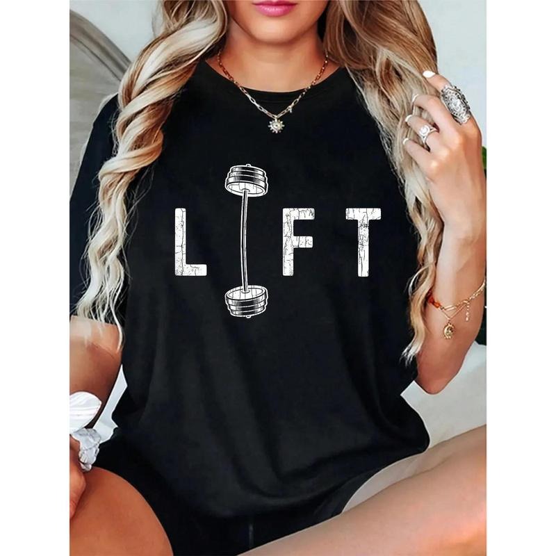 Fitness - inspired and Bold T - Shirt: Showcase Your Love for Weightlifting with the "LIFT" Design
