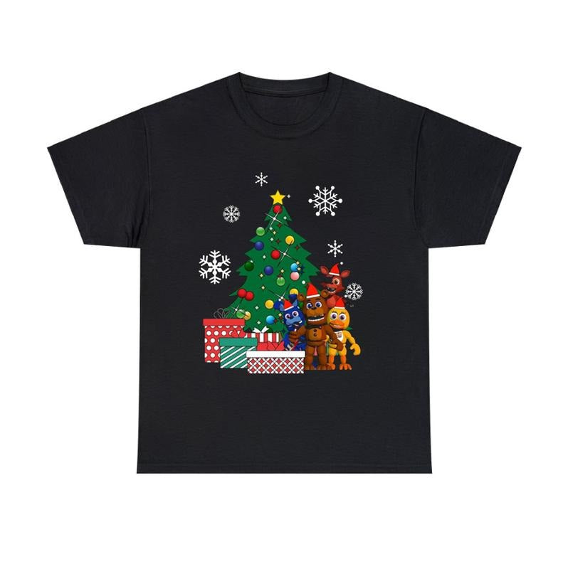 Five Nights at Freddys Horror Game Holiday T-Shirt Arcade Night Graphic Tee Hoodie, Sweatshirt | HypeCrazeTee.com