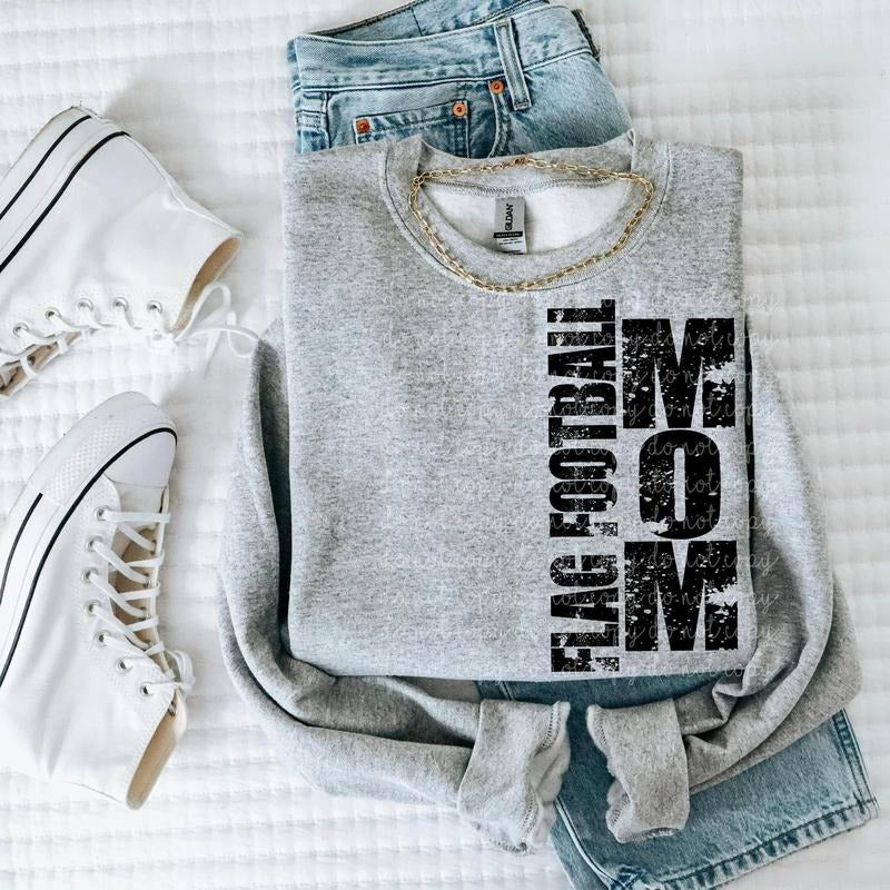 Flag Football Mom DTF Transfers - THIS IS NOT A SHIRT Hoodie, Sweatshirt | HypeCrazeTee.com