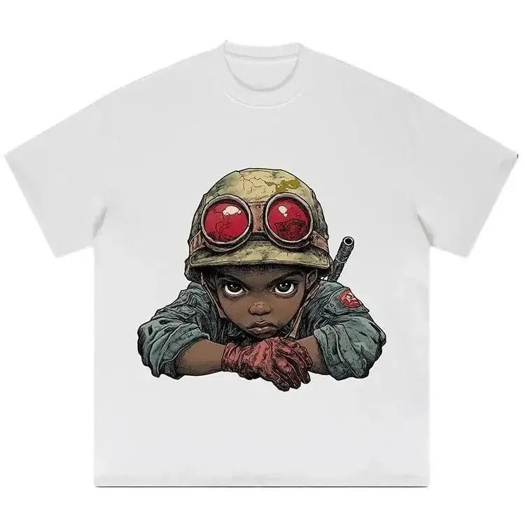 Flame Boy Graphic Print Cotton T-Shirt Top Hoodie, Sweatshirt | HypeCrazeTee.com