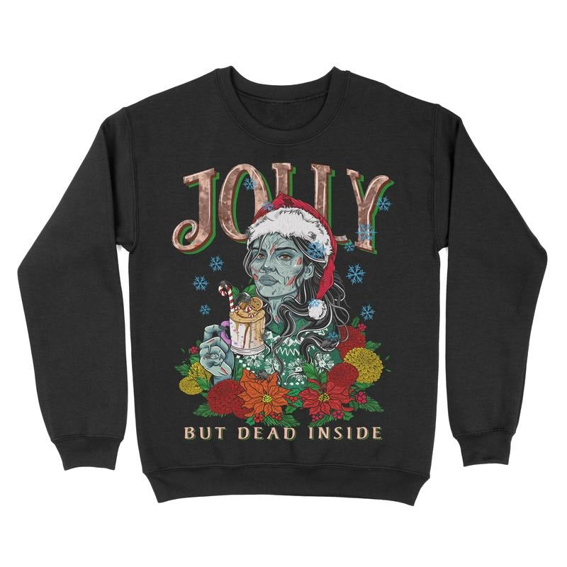 Fleece Crewneck Sweatshirt - Jolly But Dead Casual Classic Casual Classic T-Shirts, Hoodie | HypeCrazeTee.com