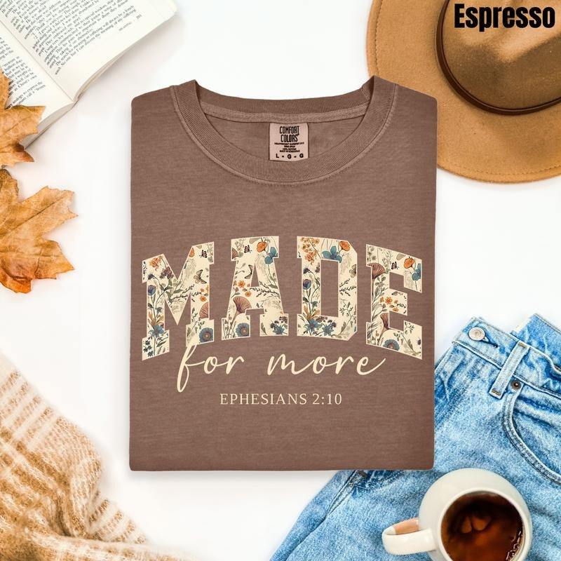 Floral Made For More Comfort Colors T-Shirt 'NLB' Hoodie, Sweatshirt | HypeCrazeTee.com