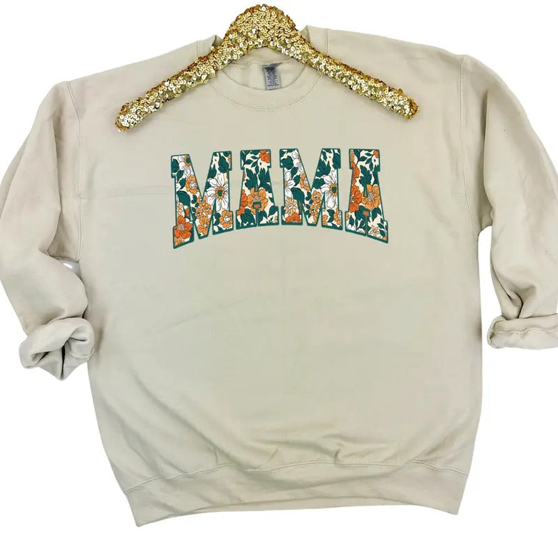 Floral Mama Sweatshirt T-Shirts, Hoodie | HypeCrazeTee.com