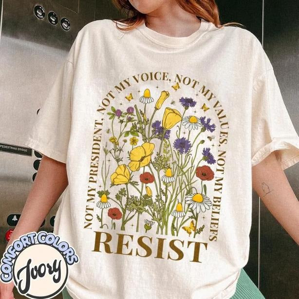 Floral Resist, Protest Shirt, Civil Rights Social Justice Shirt, Equality Shirt, Community Is Resistance Hoodie, Sweatshirt
