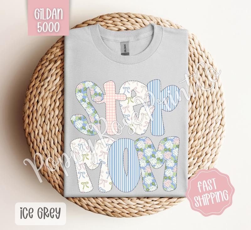 Floral Step Mom Gildan Shirt, Cute Spring Mama Tshirt, Coquette Flower Tee, Mother's Day Gift Hoodie, Sweatshirt
