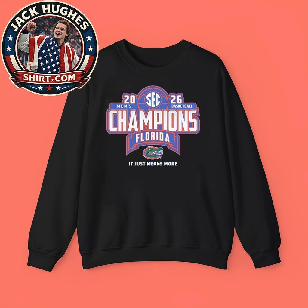 Florida Gators 2026 SEC Men’s Basketball Regular Season Champions Locker Room Logo T-Shirt