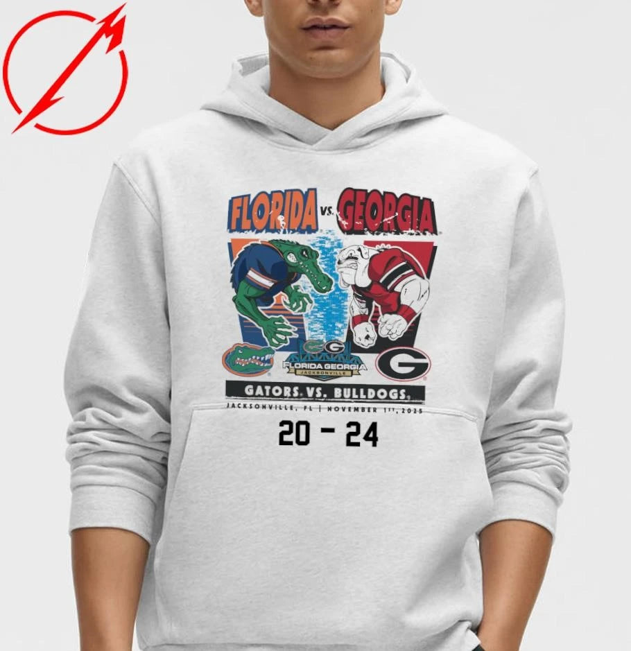 Florida Gators vs. Georgia Bulldogs 2025 Rivalry Score 24-20 T-Shirt