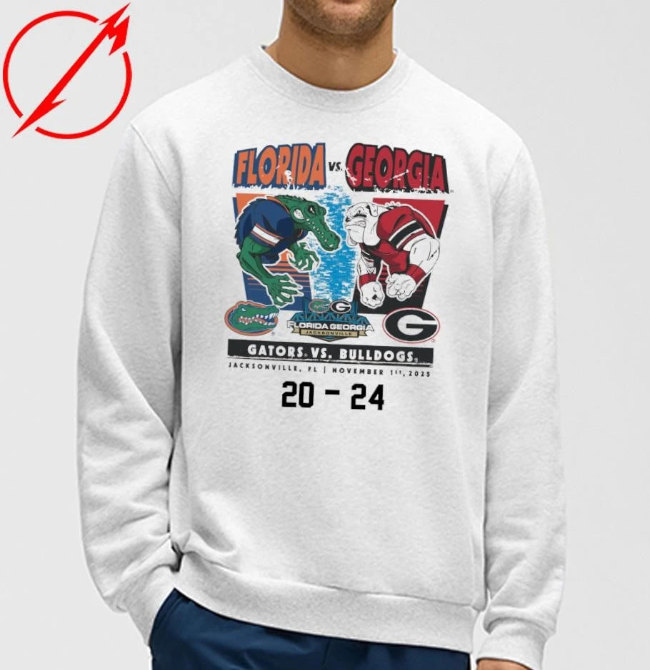 Florida Gators vs. Georgia Bulldogs 2025 Rivalry Score 24-20 T-Shirt