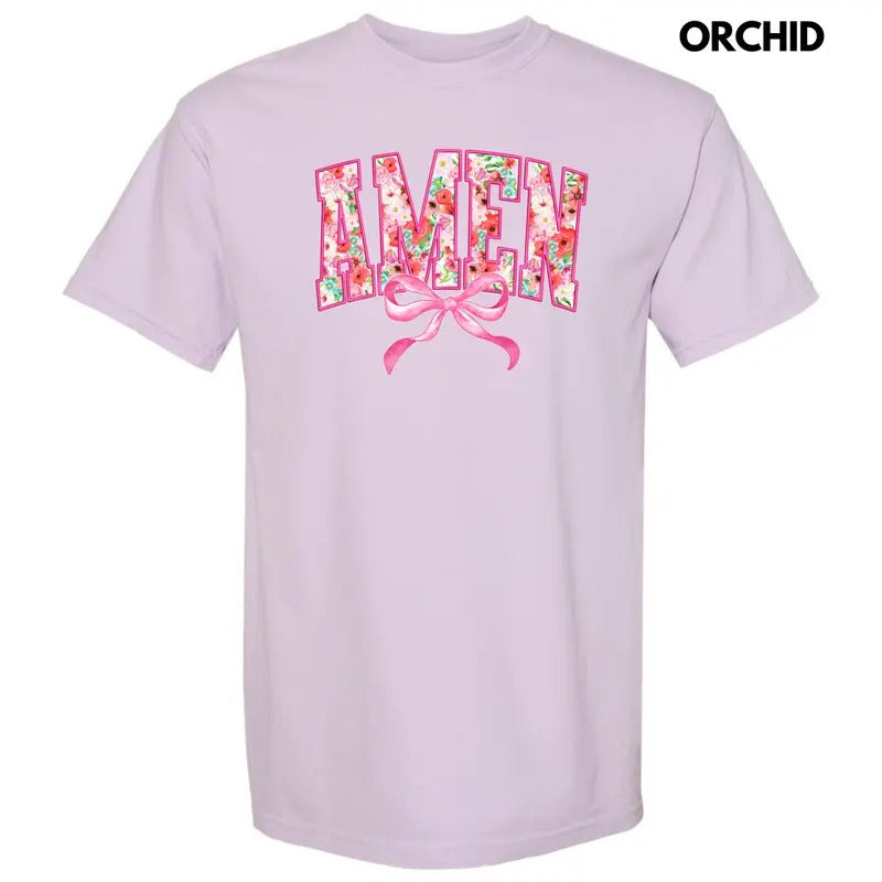 Flower Amen Coquette Comfort Colors T-Shirt 'NLB' Hoodie, Sweatshirt | HypeCrazeTee.com