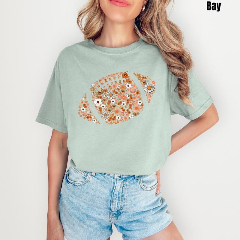Flower Football Comfort Colors T-Shirt 'NLB' Hoodie, Sweatshirt | HypeCrazeTee.com