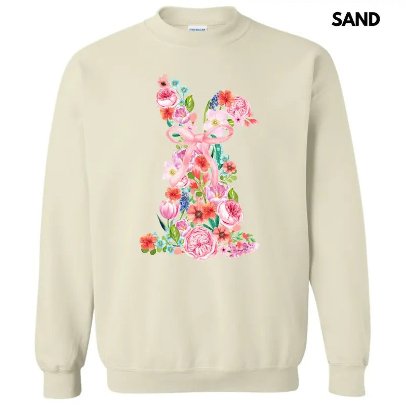 Flower Garden Bunny Sweatshirt 'NLB' T-Shirts, Hoodie | HypeCrazeTee.com