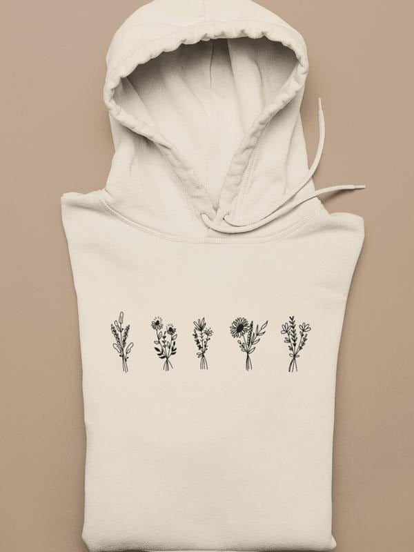 Flower Sweatshirt, Flower Hoodie, Women Hoodie, Sweatshirts Hoodies, Floral Gifts For Girlfriend Daughter And Women,...