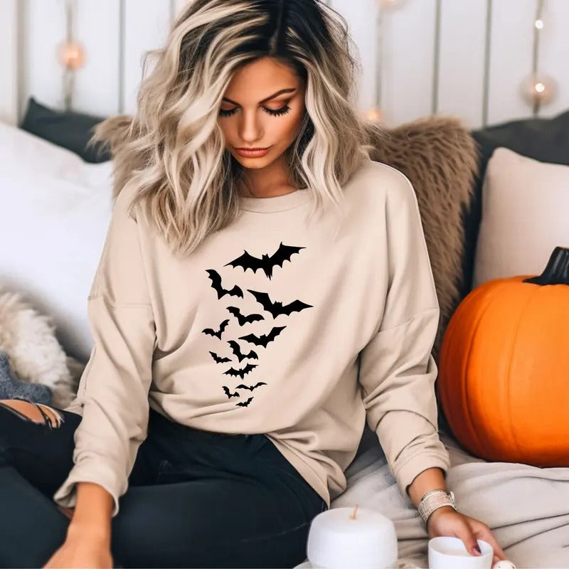 Flying Bats Crewneck Sweatshirt Comfortable T-Shirts, Hoodie | HypeCrazeTee.com