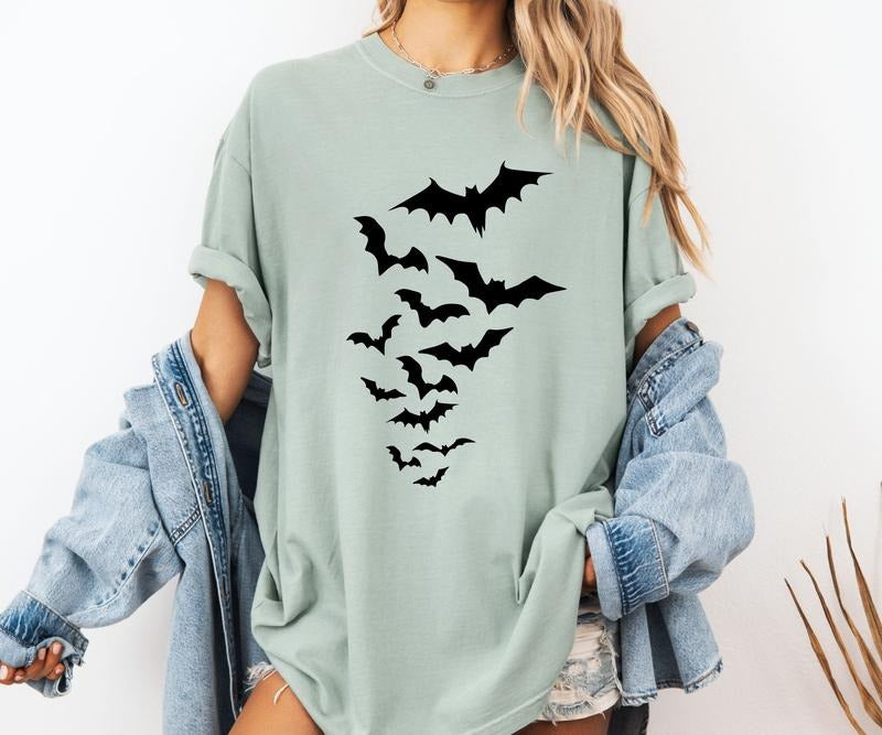 Flying Bats Halloween Custom colors tee shirt Casual Hoodie, Sweatshirt | HypeCrazeTee.com