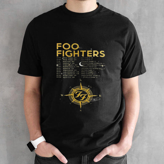 Foo Fighters 2024 Us Tour July And August Performance Schedule T-shirt