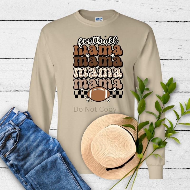 Football Mama DTF Transfer ONLY -This is NOT a T Shirt Hoodie, Sweatshirt | HypeCrazeTee.com