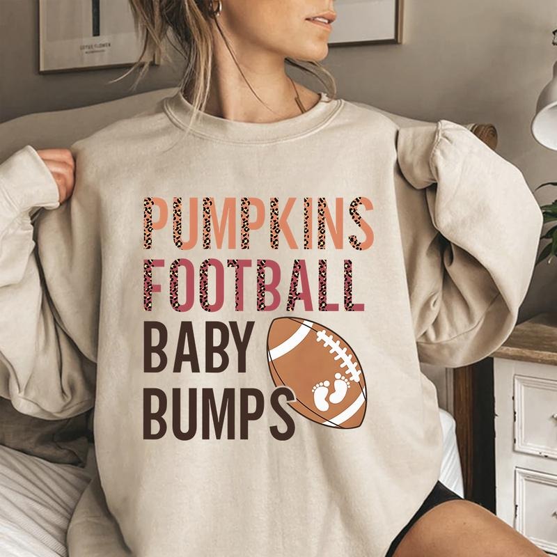 Football Pregnancy Announcement Shirt Fall Baby Reveal TShirt Thanksgiving Pregnancy Reveal Tee Fall Maternity t-shirt...
