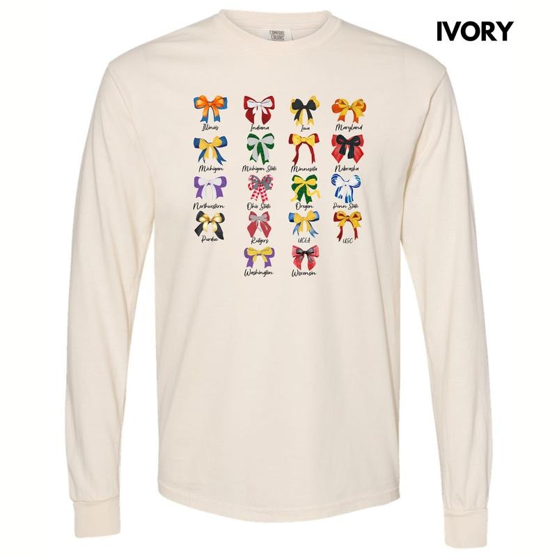 Football Team Bows Long Sleeve Comfort Colors T-Shirt 'NLB' Hoodie, Sweatshirt | HypeCrazeTee.com