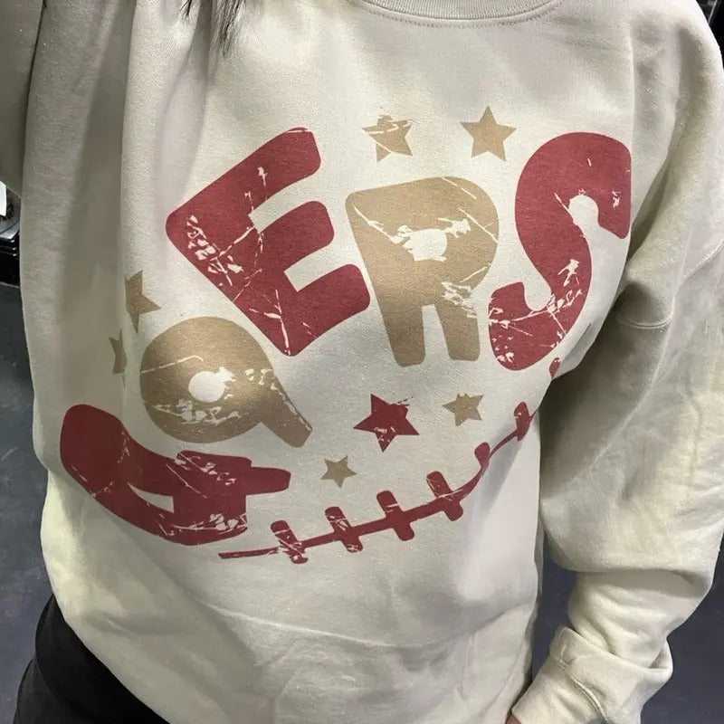 Football Team Sweatshirts Sport Team Pullovers Football Sports Sweatshirts Womens Sports Pullovers Winter Football...