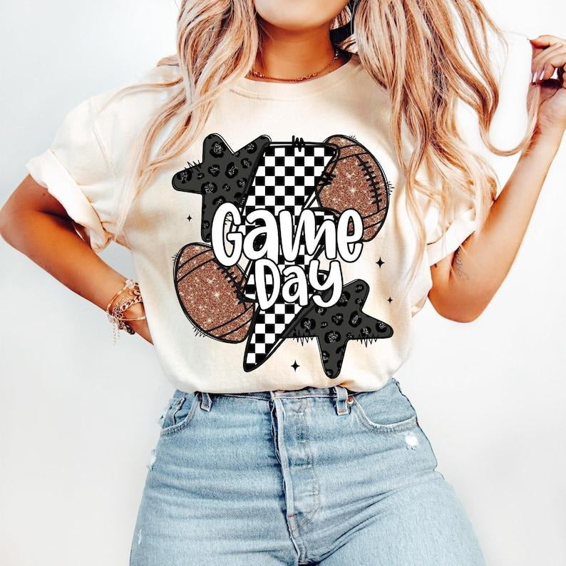 Football, Retro Checkered, Touchdown, Leopard Coquette Tshirt Hoodie, Sweatshirt | HypeCrazeTee.com