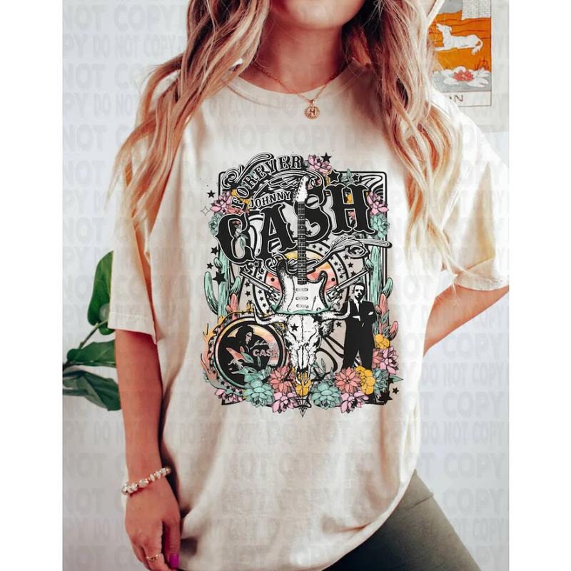 Forever Johnny Cash Shirt, Country Legend Graphic Tee, Oversized Comfort Colors T-Shirt, King of Country Style Hoodie,...