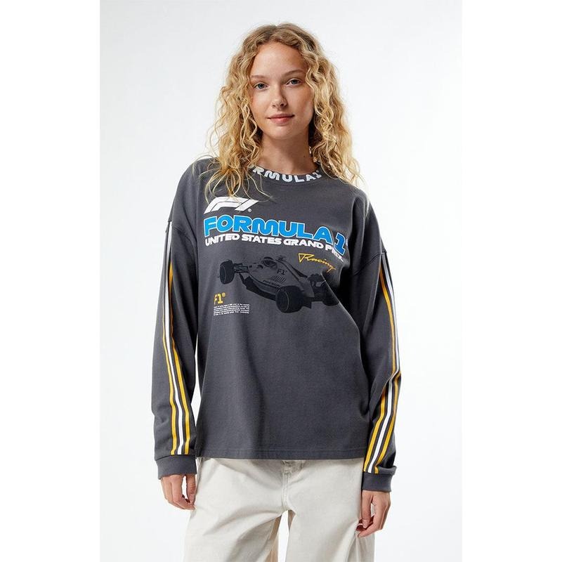 Formula 1 Women's x PacSun Grand Prix Racing Long Sleeve Oversized T-Shirt Hoodie, Sweatshirt | HypeCrazeTee.com
