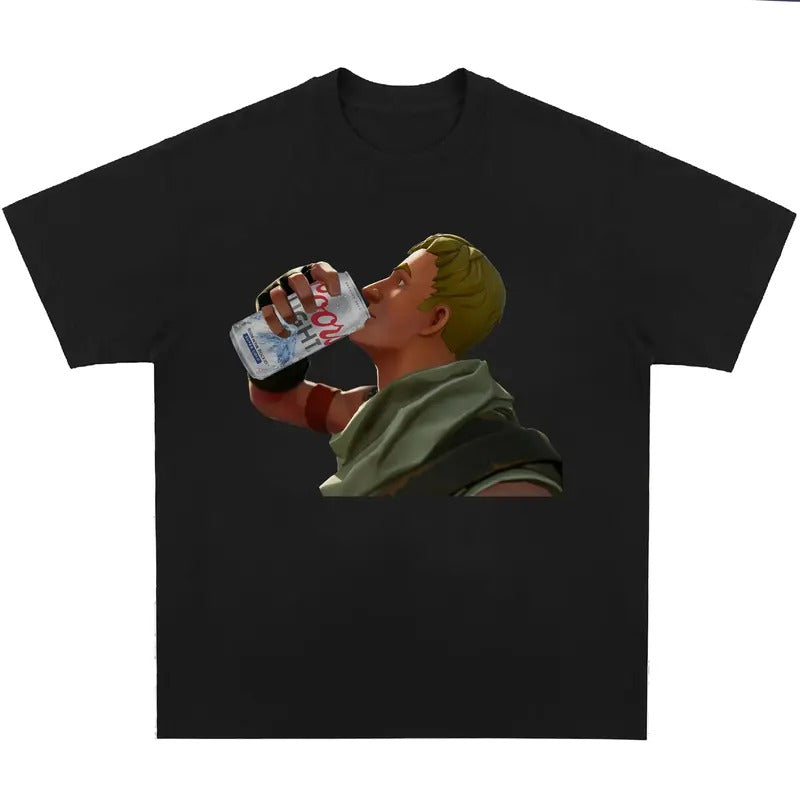 Fortnite Shirt, Fortnite Drinking Beer Coor T-Shirt Graphic Tee Shirt for Men Women Fans Hoodie, Sweatshirt