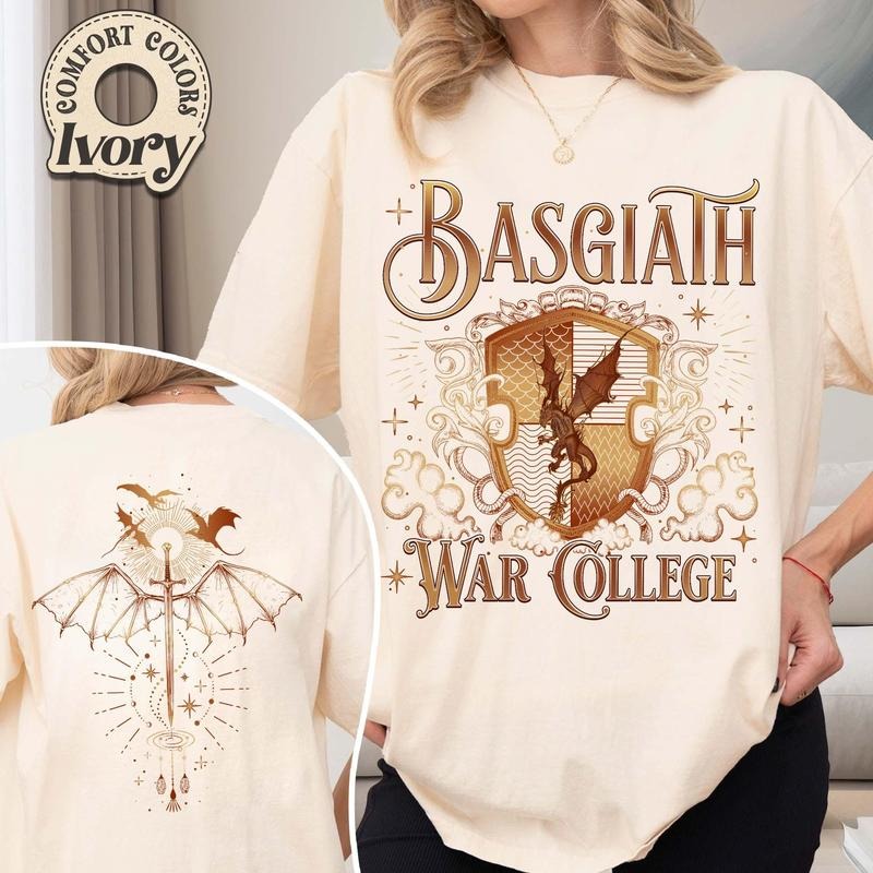 Fourth Wing Basgiath War College Shirt, Xaden Riorson Riders Quadrant Tee, Dragon Rider, Violet Sorrengail, Bookish Shirt...