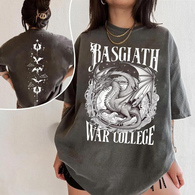 Fourth Wing Dragon Shirt , Tairn & Andarna Tee , Basgiath War College Bookish Gift Hoodie, Sweatshirt | HypeCrazeTee.com