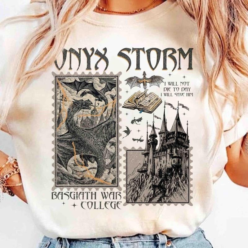 Fourth Wing Series Shirt, Onyx Storm Shirt, Basgiath War College, I Will Save Him, Dragon Lover Shirt, Fantasy Bookish...