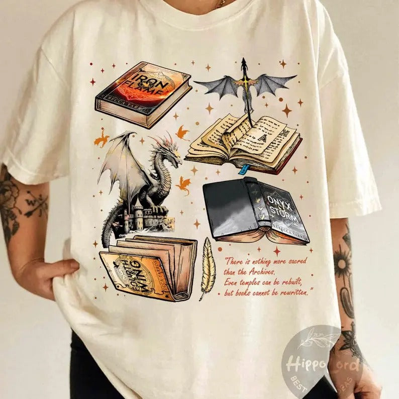 Fourth Wing Series Shirt, Onyx Storm Shirt, Dragon Rider Shirt Bookish Shirt Gift for Book Lover, Violet Sorrengail Shirt...