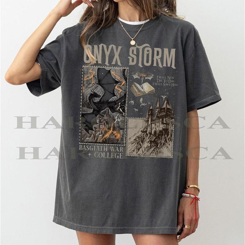 Fourth Wing Series T-Shirt, Onyx Storm Shirt, Dragon Rider, Bookish Tee, Violet Sorrengail, Fantasy book, Unisex Tee...
