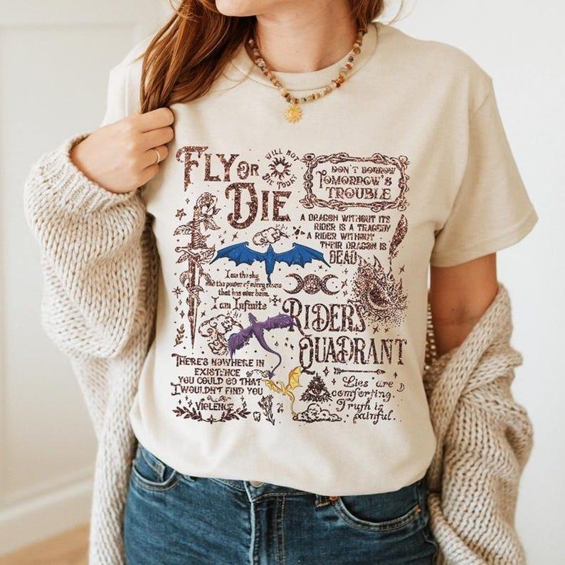 Fourth Wing Shirt, Basgiath War College Shirt, Fantasy Readers Gifts, Dragon Rider Shirt, Fantasy Bookish, The Empyrean...