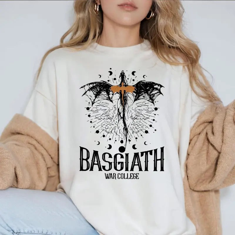 Fourth Wing Shirt, Basgiath War College Tee, Dragon Rider Sweater, Empyrean Series, Fourth Wing fan Shirt, Fantasy Reader...
