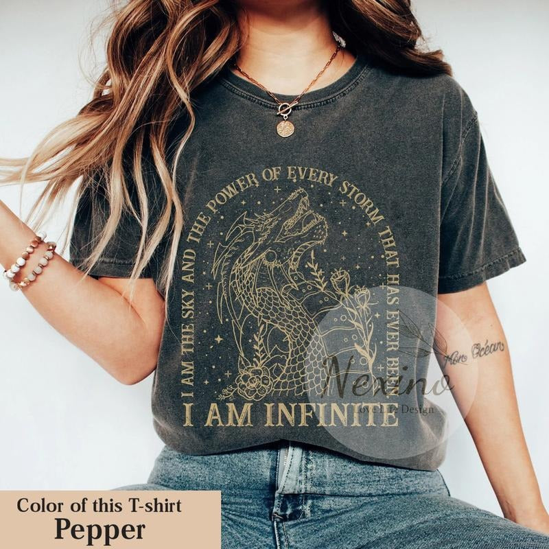 Fourth Wing Shirt, I Am The Sky And The Power Of Every Storm, Dragon Rider t-Shirt, Rebecca Yarros Tee, Bookish tshirt,...
