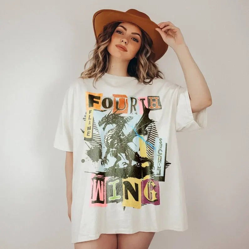 Fourth Wing Fourth Wing Iron Flame Shirt Dragon Shirt Fantasy Reader Bookish Rebecca Yarros T-Shirts, Hoodie, Sweatshirt